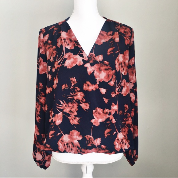 vince camuto faux wrap blouse